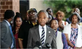  ?? Photograph: Stephanie Keith/Reuters ?? Al Sharpton was in Baltimore on Monday to protest against Donald Trump’s remarks about the city.