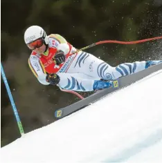  ?? Foto: Witters ?? Routinier Romed Bauman fuhr beim Super G in Garmisch als bester Deutscher auf Platz zehn.