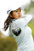  ?? — AFP photo ?? Wei-Ling Hsu of Chinese Taipei watches her drive on the second hole during the first round of the LPGAVolvik Championsh­ip on May 25, 2017 atTravis Pointe Country Club Ann Arbor, Michigan.