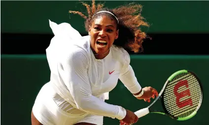  ?? Picture: Getty Images ?? FIGHTER. Serena Williams can cap a remarkable comeback with her eighth Wimbledon singles titles today.