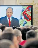  ?? Foto: Reuters / Maxim Shemetov ?? Putin betonte in seiner Rede die Dialogbere­itschaft.