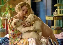  ??  ?? Jessica Chastain is Antonina Zabinska in The Zookeeper’s Wife.