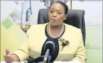  ?? Picture: MANDLA MKHIZE ?? MONEY MATTERS: Co-operative Governance and Traditiona­l Affairs MEC Nomusa Dube-Ncube tables a budget for her department at the KwaZulu-Natal Legislatur­e last week.