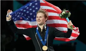  ?? ?? Ilia Malinin became only the second skater ever to land six quadruple jumps in a single programme in Montreal. Photograph: Geoff Robins/AFP/Getty Images