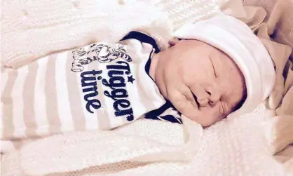 ??  ?? Hayley Matthews’ baby son Jack, who died in 2015. Photograph: Family handout