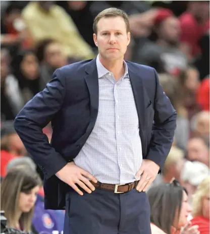  ?? PAUL BEATY/ AP ?? Bulls coach Fred Hoiberg said that, for the most part, his players competed at a high level this season.