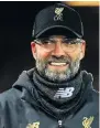  ??  ?? STAYING CALM Klopp