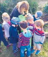  ??  ?? Children at Waikanae Kindergart­en diverting non-recyclable waste.