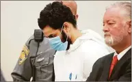  ?? Steven Valenti / Republican-American ?? Christophe­r Francisqui­ni, who's accused of murdering his baby daughter in Naugatuck, was arraigned in Superior Court in Waterbury Monday. Steven Valenti Republican-American