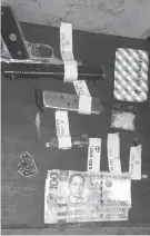  ?? ROWENA ?? These are the items recovered from Eddie Apura after he was shot dead in a buy-bust operation.