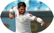  ?? PHOTOSPORT ?? Yasir Shah helped himself to 8-41 as New Zealand were bowled out for 90.