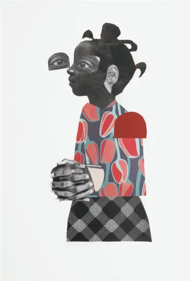  ?? Jenkins Johnson Gallery ?? Deborah Roberts’ “Baldwin’s Promise” is one of the artist’s images of African American girlhood.