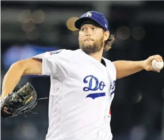  ?? MARK J. TERRILL/THE ASSOCIATED PRESS ?? Three-time National League Cy Young Award winner Clayton Kershaw is coming off a season in which he was limited to 26 starts due to a back injury. He was 9-5 with a 2.73 ERA.