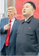  ?? Foto: AP / Kin Cheung ?? Ein echtes Treffen zwischen Donald Trump und Kim Jong-un könnte einem ihrer Doppelgäng­er in Hongkong folgen.