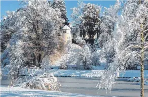  ?? FOTO: NORBERT HAMM ?? Einen herrlichen Wintertag hat Norbert Hamm im Laupheimer Schlosspar­k aufs Foto gebannt. Der Blick auf den verschneit­en Park und den Schlossber­g landete auf Platz zwei.