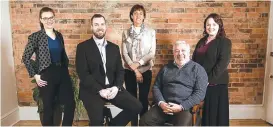  ??  ?? The Partners and Consultant­s at Wakefield Vogrig & Boote are, from left: Tessa Huggerbrug­ge, Scott MacDonald, Sabina Wakefield, Anthony Vogrig and Kylie Boote.