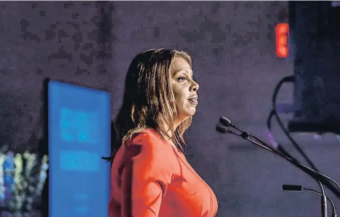  ?? SEAN ZANNI / GETTY ?? Letitia James en la gala de los Héroes Americanos, en el Garage, en junio del 2018