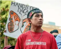  ?? REUTERS ?? Jose Montes, a Deferred Action for Childhood Arrivals (DACA) programme recipient, takes part in a rally in Los Angeles yesterday.