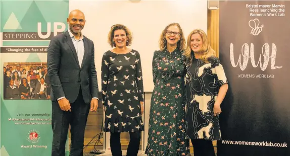  ??  ?? Bristol mayor Marvin Rees launching the Women’s Work Lab