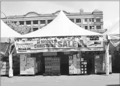  ??  ?? Haw Electrical Trading canopy area with electrical appliances.