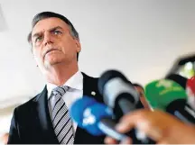  ?? ADRIANO MACHADO/REUTERS ?? ‘Prensa’. Bolsonaro minimizou fala de Guedes sobre reforma
