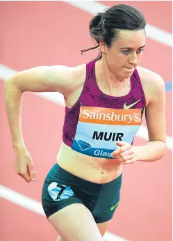  ?? Picture: SNS. ?? Laura Muir bettered the Scottish record for the classic mile set by Yvonne Murray in 1994.