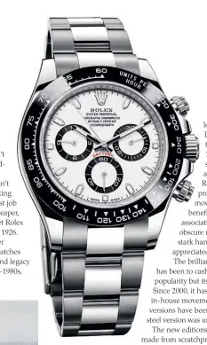  ??  ?? Left: Daytona Beach, 1955 Above: White dial Cosmograph Daytona; £8,250 Below: 1965 Daytona