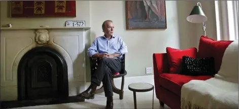  ?? (AP) ?? British novelist Martin Amis poses in the living room of his home in the Brooklyn borough of New York in 2012.