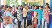  ?? HT PHOTO ?? Most of the students are not much concerned with union polls as they want to concentrat­e on studies.