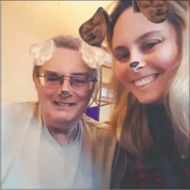  ?? (Courtesy Photo/Kelly Cooper) ?? Kelly Cooper and her father, David Cooper, celebrate his 71st birthday on Oct. 27, 2018, in London. Kelly Cooper, who lives in Bedfordshi­re, England, said the coronaviru­s and health issues kept them apart on Father’s Day. “I hate that I can’t be there today,” she posted on Instagram along with the photo.