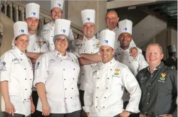  ??  ?? THE A-TEAM: The South African National Culinary Team, our Olympians of the food world, are going for gold at the IKA Culinary Olympics in Erfurt, Germany, in 2016. The team includes Blake Anderson, Jerome Norton, Kirstin Hellemann, Dion Vengatass,...