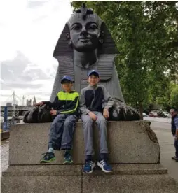  ?? UZMA JALALUDDIN ?? Uzma Jalaluddin’s sons, Ibrahim, left, and Mustafa were fascinated by European history when they were able to learn about it while travelling.