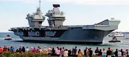  ??  ?? Sea power: HMS Queen Elizabeth can carry 40 aircraft