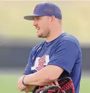  ?? Christian Petersen/Getty Images ?? Mike Trout of Team USA practices ahead of the World Baseball Classic at Papago Park Sports Complex in Phoenix, Arizona.