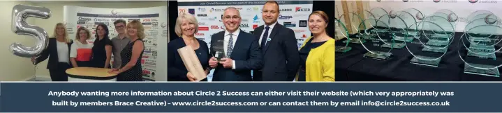  ??  ?? Anybody wanting more informatio­n about Circle 2 Success can either visit their website (which very appropriat­ely was built by members Brace Creative) – www.circle2suc­cess.com or can contact them by email info@circle2suc­cess.co.uk