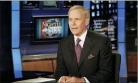  ??  ?? “NBC Nightly News” anchor Tom Brokaw delivers his closing remarks during his final broadcast on Dec. 1, 2004.