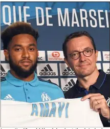  ?? (Photo AFP) ?? Jacques-Henri Eyraud, ici lors de la présentati­on de Jordan Amavi, ne ménage pas ses efforts pour transforme­r l’OM de l’intérieur.