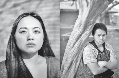  ??  ?? Burbank High School senior Samantha Vang. The school has one of the largest concentrat­ions of Hmong students in Sacramento. • (Right) Keng Thao, an 18-year-old student at Luther Burbank High School in Sacramento, was born in a refugee camp in Thailand.