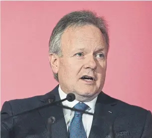  ?? THE CANADIAN PRESS FILE PHOTO ?? Bank of Canada governor Stephen Poloz said the economy needs a longer stimulativ­e boost from low interest rates in order for it to be able to overcome domestic and global challenges.