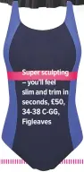  ??  ?? Super sculpting – you’ll feel slim and trim in seconds, £50, 34-38 C-GG, Figleaves