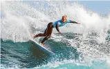  ?? WSL/DUNBAR ?? Kiwi surfer Paige Hareb was delighted with the announceme­nt.