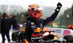  ??  ?? Max Verstappen mastered tricky weather conditions at Spa to take pole in the Belgian Grand Prix. Photograph: Dan Istitene - Formula 1/Formula 1/Getty Images