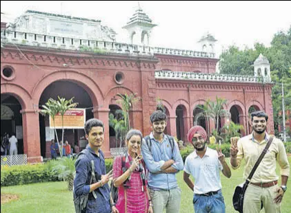  ?? HT PHOTOS ?? Having started functionin­g with 26 students at the then Ajaibghar (old civil secretaria­t), then a princely property, on April 20, 1907, the college was shifted to the present campus on September 18, 1912; (top right) college pricipal Satinder Singh who...