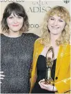  ??  ?? Les soeurs Boulay won group of the year at the ADISQ Gala, an award they also earned two years ago.