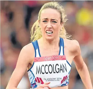  ??  ?? Eilish McColgan competing in the 2014 Commonweal­th Games.