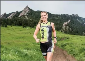  ?? NILS NILSEN ?? Katie Spotz is in training for her September 2020run across Maine.