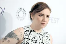  ?? THE ASSOCIATED PRESS FILES ?? Lena Dunham hit back at a Los Angeles animal shelter after a spokesman disputed Dunham’s claims that she gave up her dog Lamby because of Lamby’s aggression stemming from abuse by past owners.