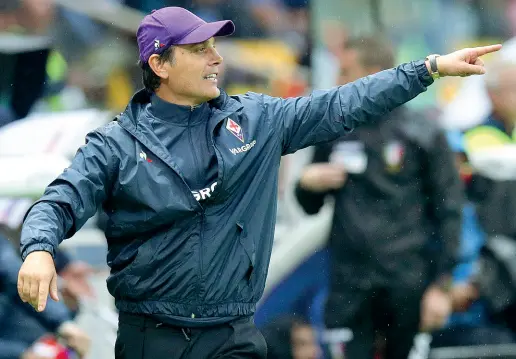  ??  ?? Vincenzo Montella, allenatore della Fiorentina