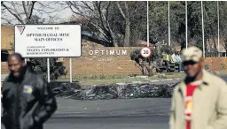  ?? /SANDILE NDLOVU ?? Workers at Optimum coal mine went on strike after not being paid for two months.