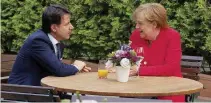  ?? LaPresse ?? Domenica il sumnmit Giueppe Conte e Angela Merkel